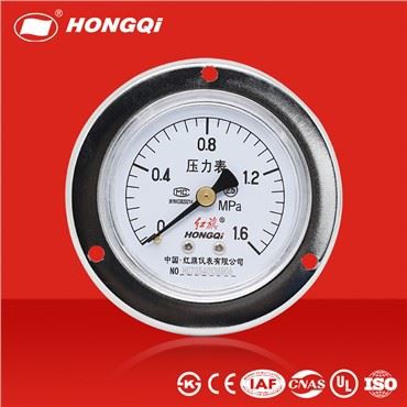 فشارسنج فولادی کروم اندود با فلنج